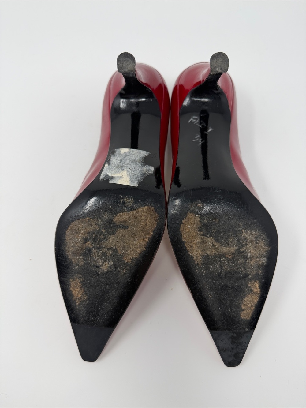 Stuart Weitzman Red Patent Pointed-Toe Pumps - Picture 10 of 10